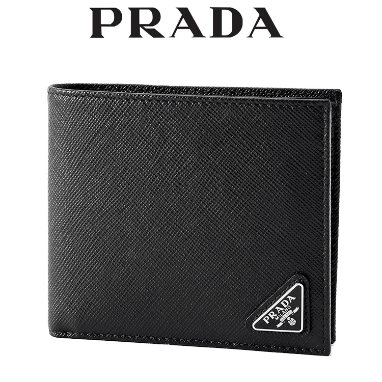 PRADA（プラダ） 二つ折り財布 2MO738-QHH-F0002 サフィアーノレザー