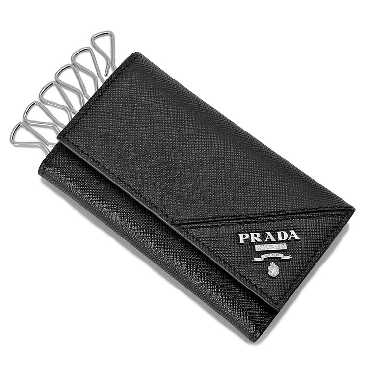 プラダ サフィアーノレザー キーケース 2PG222-QME-F0002 NERO PRADA