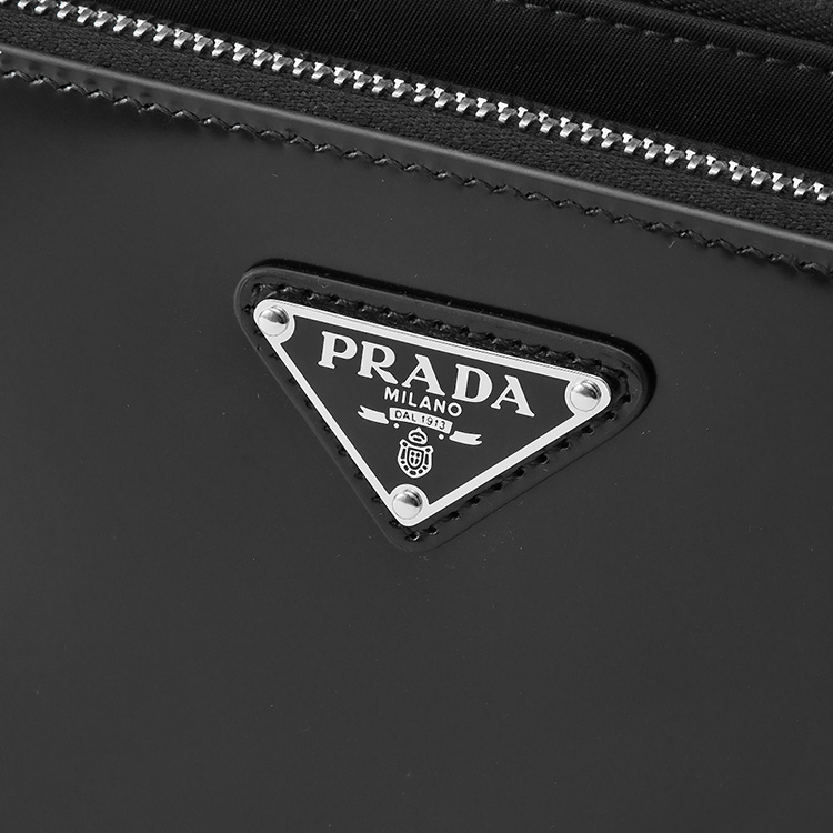 PRADA プラダ Re-Nylon xブラッシュドレザー ショルダーバッグ
