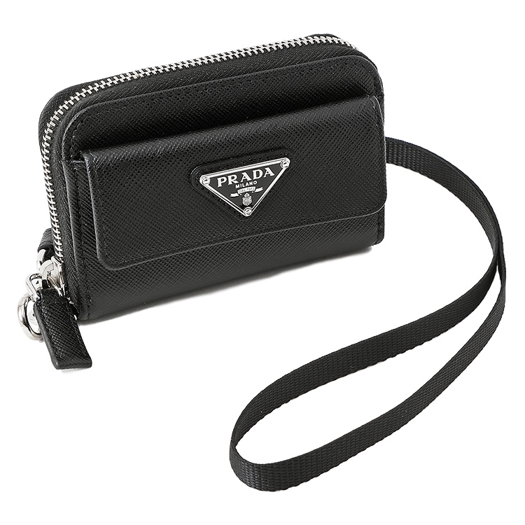 PRADA プラダ ミニ財布 サフィアーノ トライアングル コイン