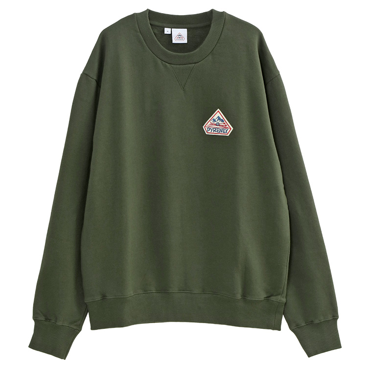 ピレネックス PHASE BRUSHED カットソー トレーナー 男女OK PYRENEX / ピレネックス】PHASE BRUSHED/ワッペンクルー