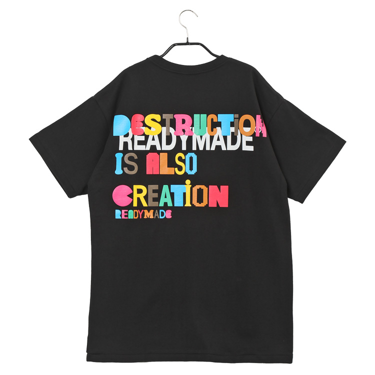 レディメイド READYMADE Tシャツ COLLAPSED FACE T-SHIRT RE-CO-BK-00-00-143-BLACK