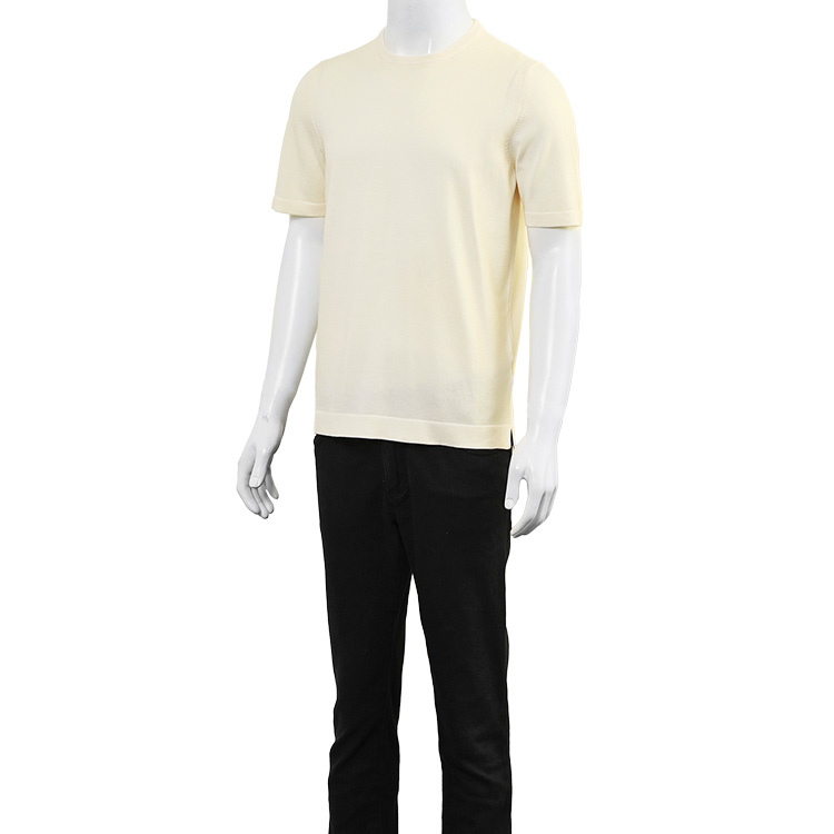 Gran Sasso（グランサッソ） ハイゲージニットTシャツ オフホワイト