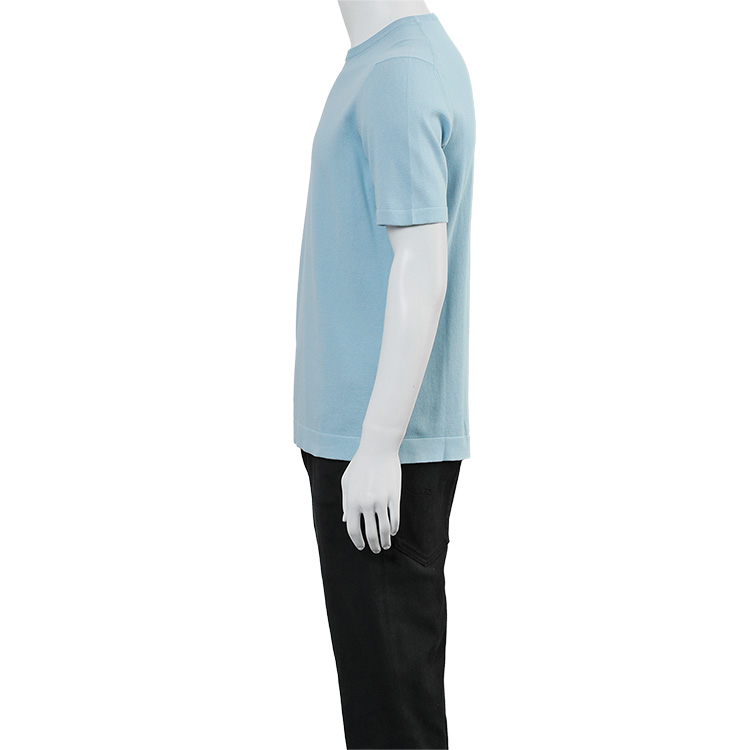 Gran Sasso（グランサッソ） ハイゲージニットTシャツ ライトブルー