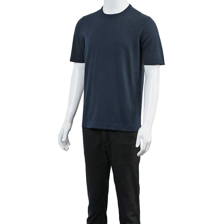 Gran Sasso（グランサッソ） ハイゲージニットTシャツ ネイビー 58138