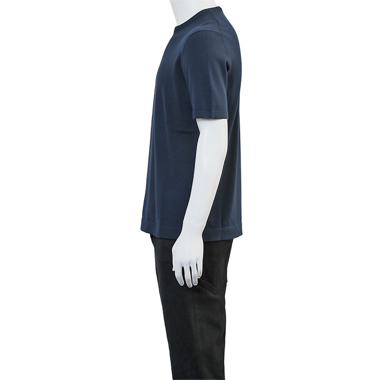 Gran Sasso（グランサッソ） ハイゲージニットTシャツ ネイビー 58138