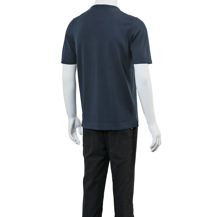 Gran Sasso（グランサッソ） ハイゲージニットTシャツ ネイビー 58138