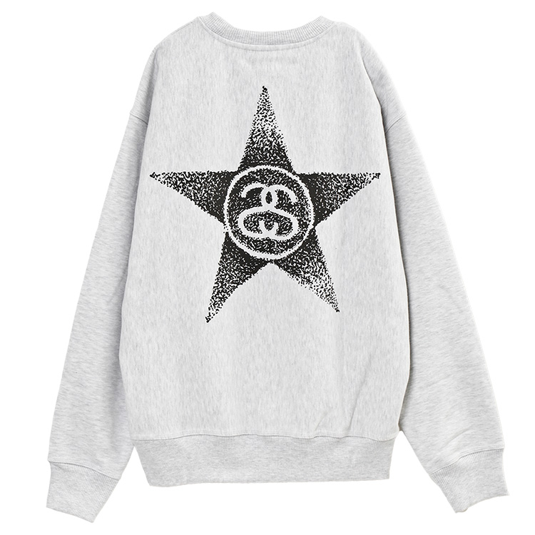 ステューシー SSリンク STUSSY スウェット STARS CREW 1914887-ASH