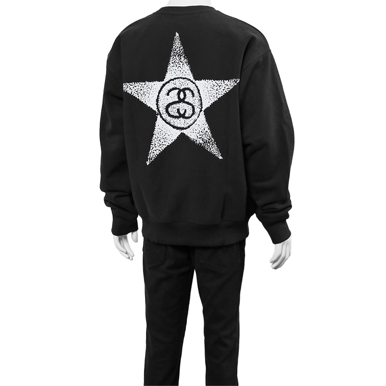ステューシー SSリンク STUSSY スウェット STARS CREW 1914887-BLACK 