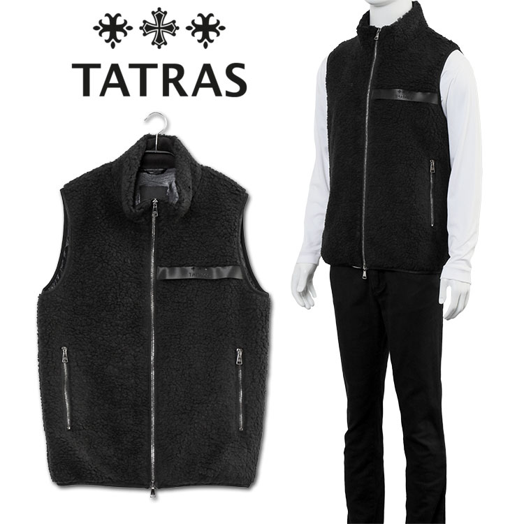 タトラス TATRAS 防風裏地 ボア ベスト DITAN ディタン MTAT22A4849-L DITAN-01 BLACK