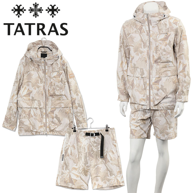 タトラス TATRAS セットアップ マウンテンパーカー ハーフパンツ ケイド/カヴェ 迷彩 MTAT22S4824-L  KEID/MTAT22S5083-S KAVEH-27 BEIGE