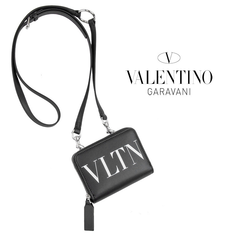 正規逆輸入品】 Valentino VLTN ネックストラップ付きウォレット 22AW