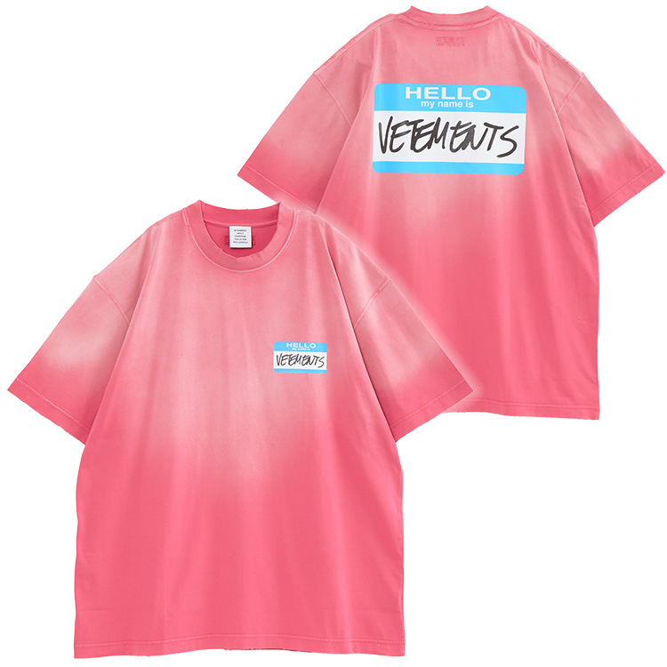 ヴェトモン VETEMENTS Tシャツ My Name Is Vetements Faded T-shirt