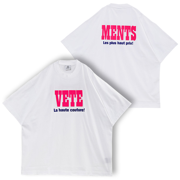 ヴェトモン VETEMENTS Tシャツ La Haute Couture T-shirt UE63TR740W