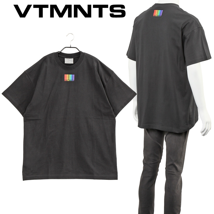 ブイティーエムエヌティーエス VTMNTS レインボー バーコード Tシャツ