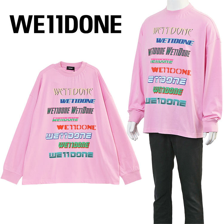 WE11DONE（ウェルダン） ロンT ピンク WD-TT1-22-848-U-LIGHT_PINK