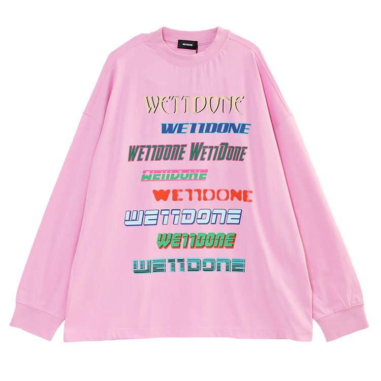 WE11DONE（ウェルダン） ロンT ピンク WD-TT1-22-848-U-LIGHT_PINK