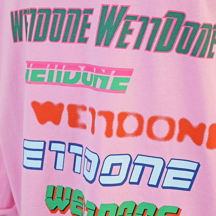 【We11done】Tシャツ　ピンク　韓国ブランド We11done ロゴ Tシャツ | ピンク | FARFETCH JP