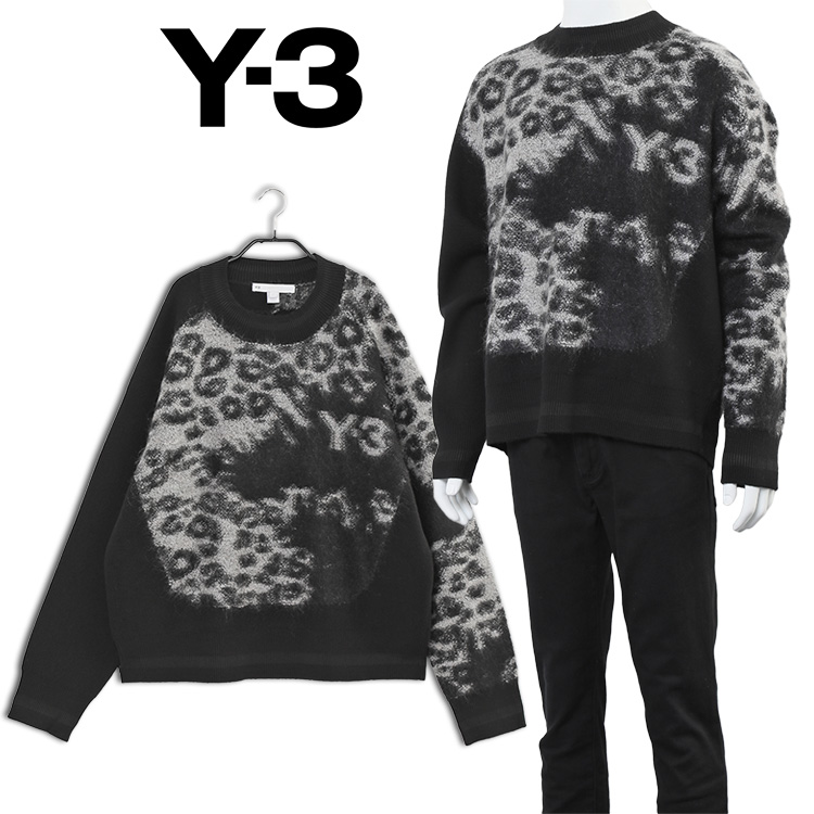 Y-3 モヘアウール ニット セーター レオパード U LEPPARD KNIT