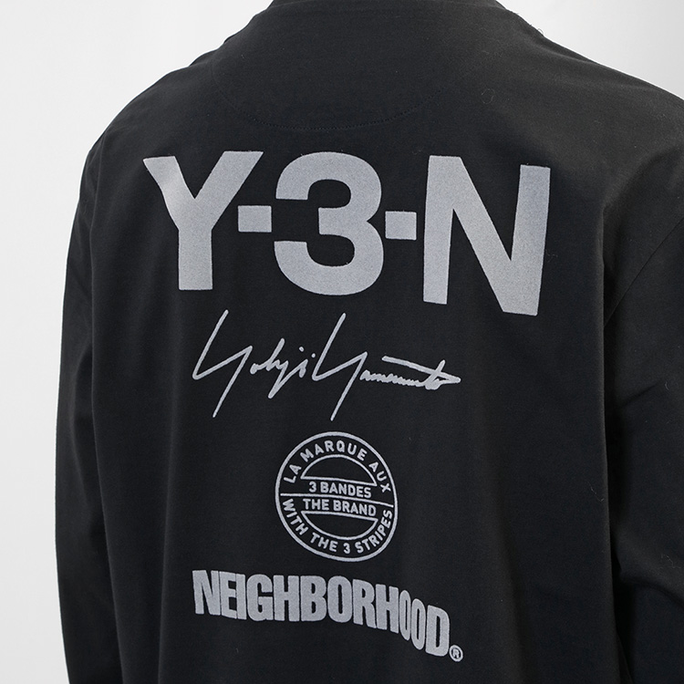 Y-3 × NEIGHBORHOOD ロンT NBHD LOGO LS TEE JW7001-BLACK