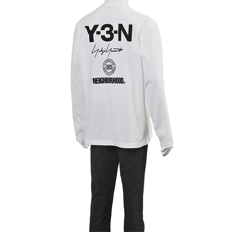 Y-3 × NEIGHBORHOOD ロンT NBHD LOGO LS TEE JX7455-CORE WHITE