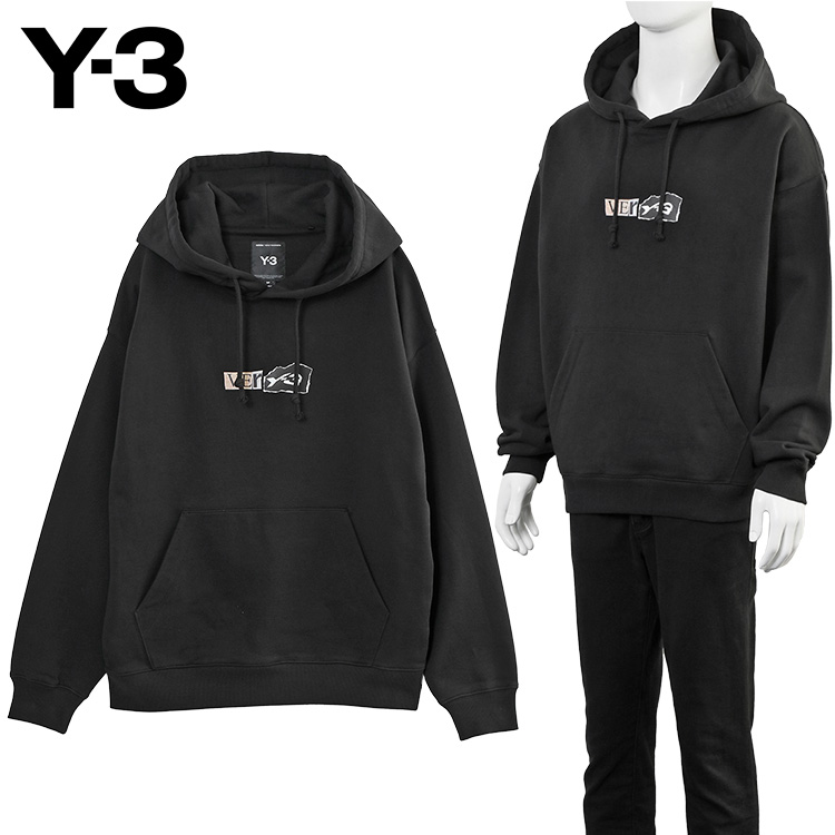 Y-3 ワイスリー パーカー BRUSHED ブラッシュド テリー グラフィック