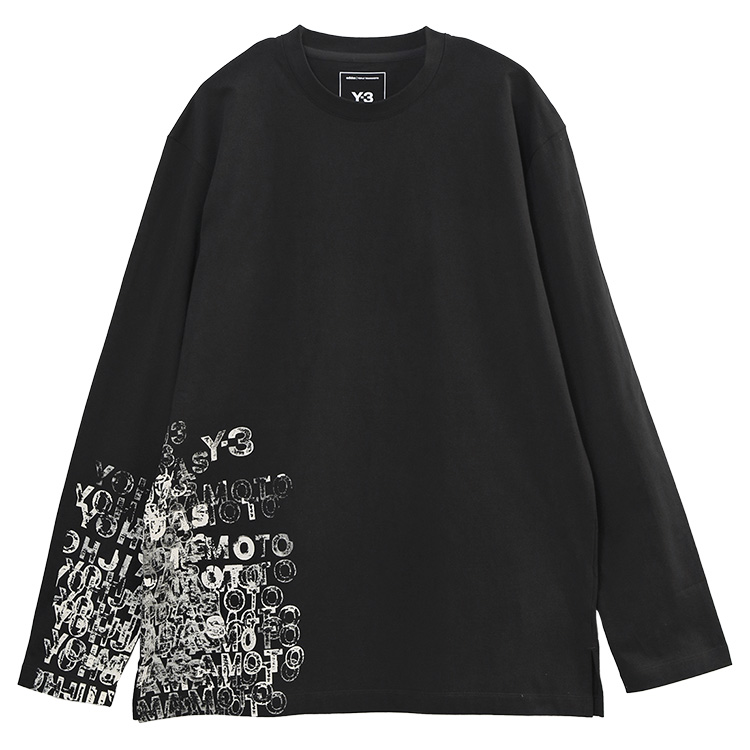 Y-3 GFX LS TEE　長袖 ロンT 黒 XS Y-3 GFX ロンT 長袖 Tシャツ リラックスフィット LONG SLEEVE TEE