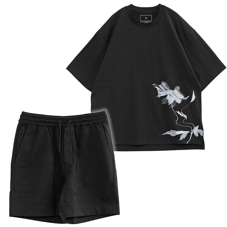 ワイスリー Y-3 セットアップ Tシャツ スウェット ハーフパンツ IN4349/IV5576-BLACK｜importbrand-jp｜02