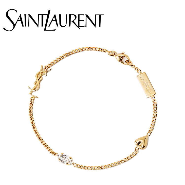 SAINT LAURENT サンローラン カサンドラ ハートチャーム ブレスレット
