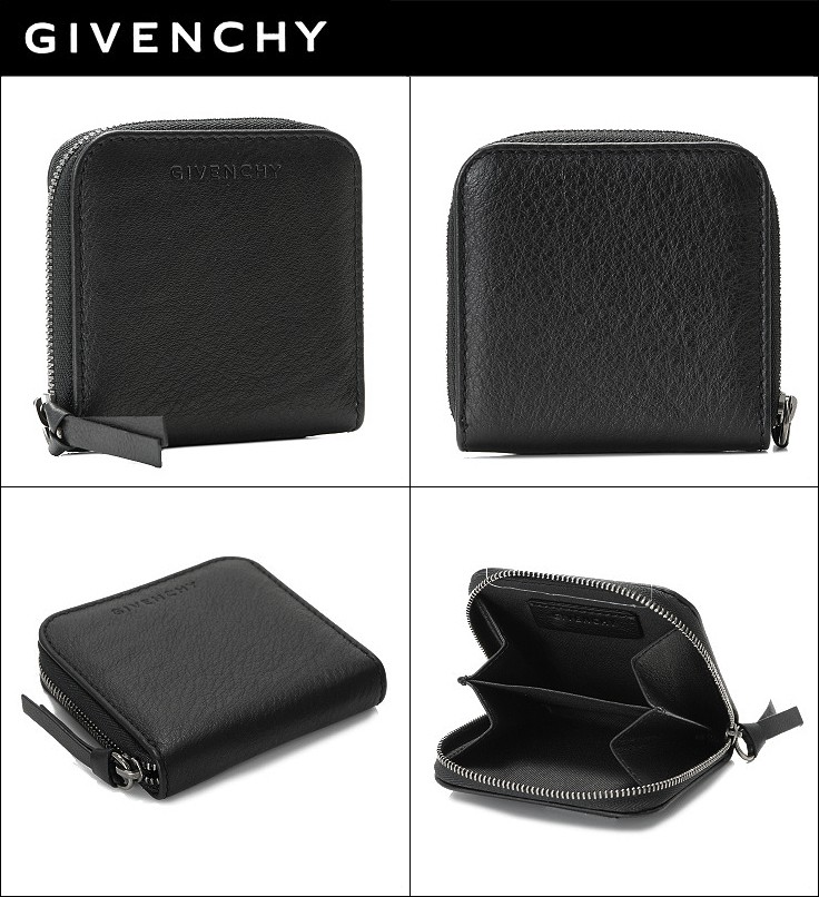 【美品】ジバンシー GIVENCHYがま口 コインケース レザー小銭入れ　黒 新品】Givenchy ジバンシー コインケース がま口小銭入れ