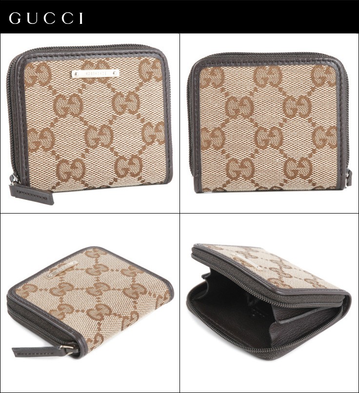 グッチ コインケース GUCCI 小銭入れ GGキャンバス ベージュ ブラウン GUCCI - 本物 グッチ GUCCI GGキャンバス コインケース 小銭入れ