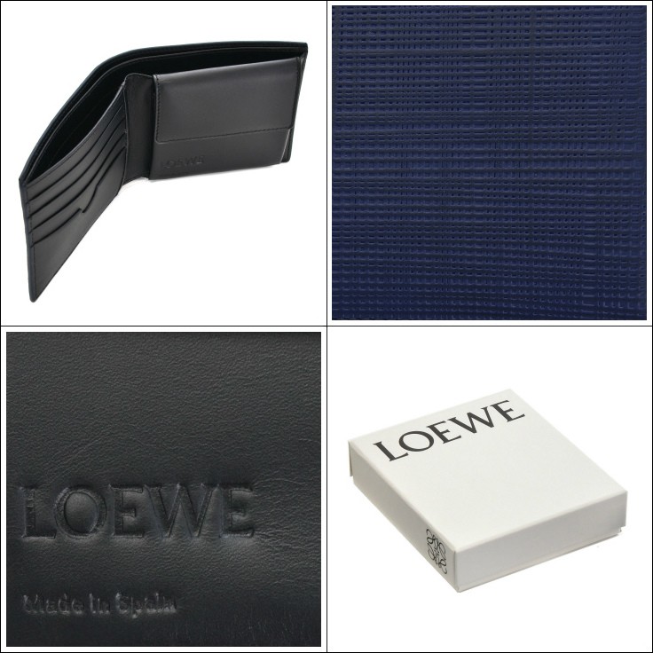 LOEWE 二つ折り財布 ネイビーとブラウン 楽天市場】ロエベ 財布 ネイビーの通販