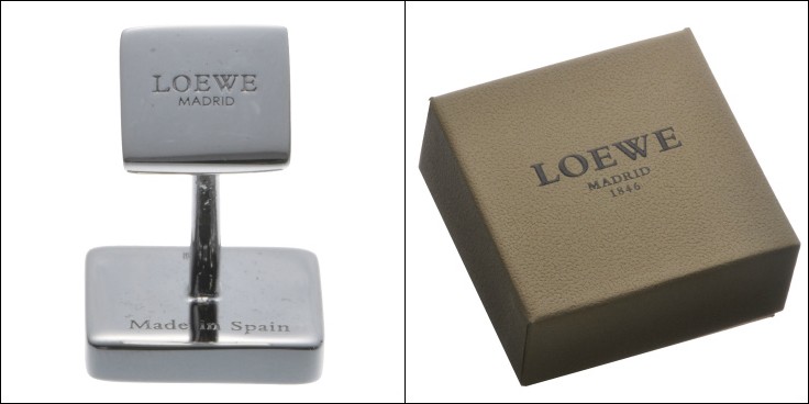 楽天市場】【美品】LOEWE ロエベ カフスボタン パラジウム