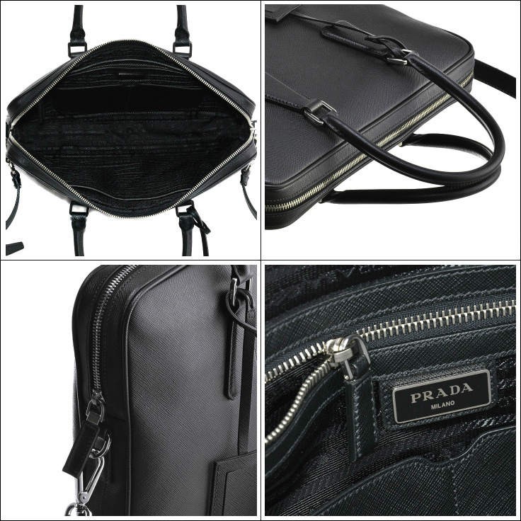 公式サイト プラダ 2ve368 9z2 002 ブラック 2wayビジネスバッグ サフィアーノトラベル メンズ バッグ プラダ Prada ブラック 2wayビジネスバッグ メンズ ビジネスバッグ