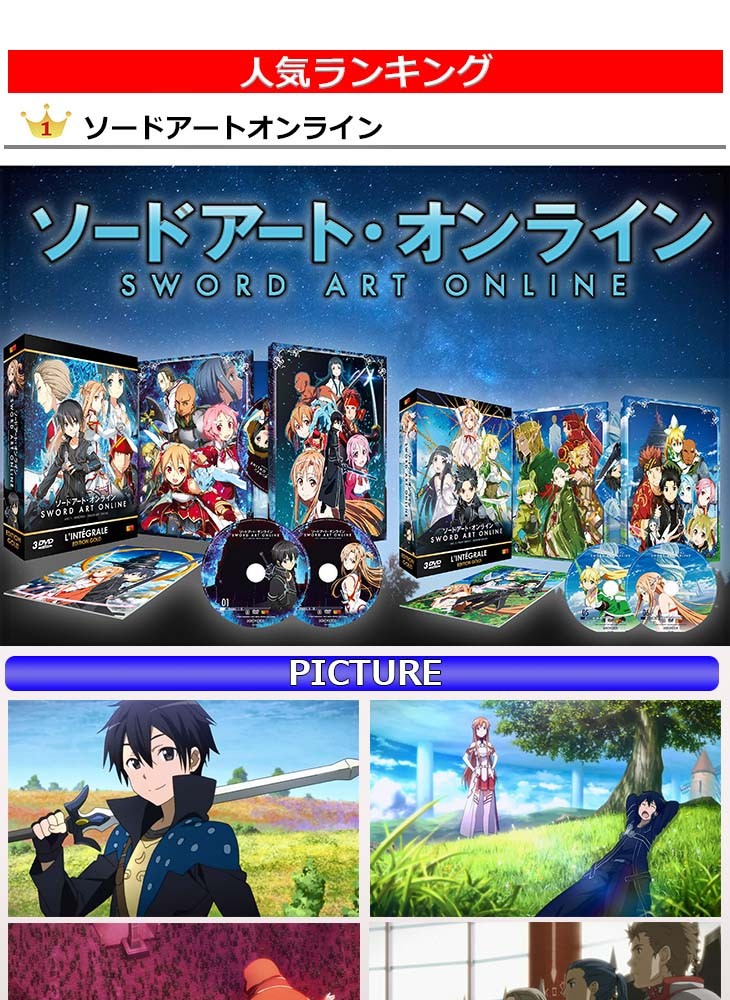 【新品】ソードアート オンライン DVD SAO 全25話 収録 import 送料無料の落札情報詳細 - ヤフオク落札価格検索 オークフリー