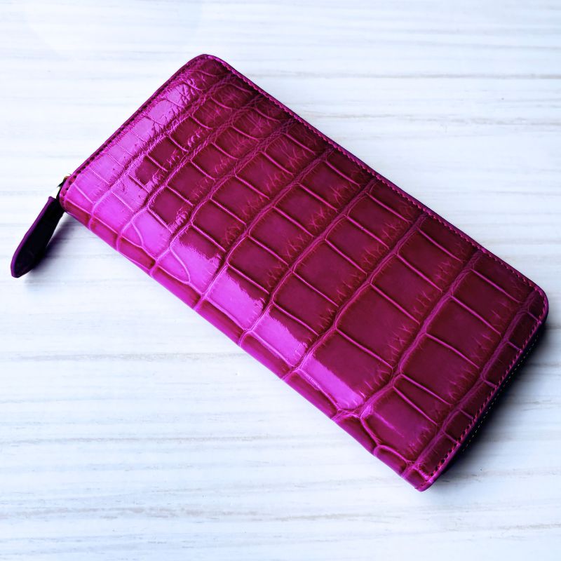 クロコダイル 財布 桜ピンク No901 シャイニングクロコ メンズ