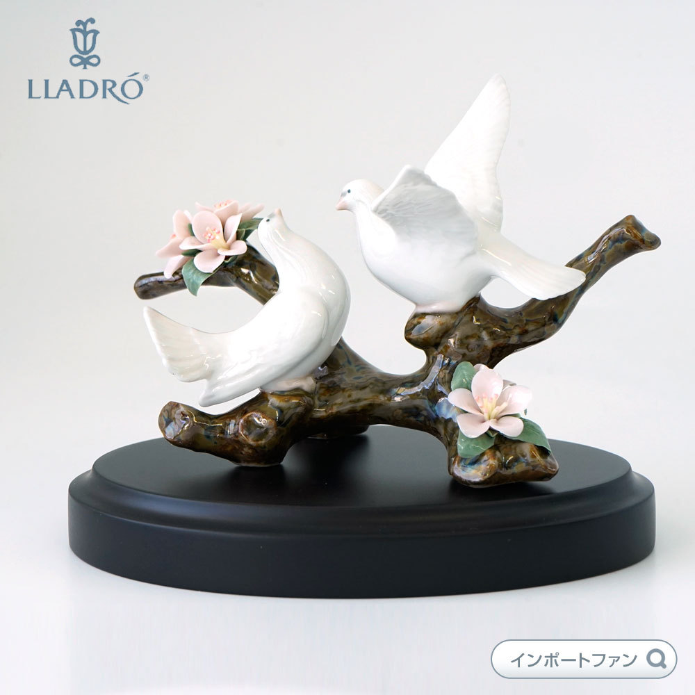 リヤドロ 桜の唄 01008422 LLADRO 白い鳩 鳥 置物 クリスマス