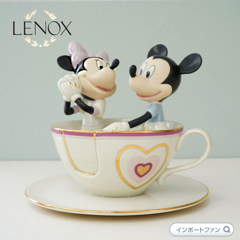 LENOX ミッキー・ミニー ティーカップ置物 レノックス LENOX ミッキー＆フレンズ Mickey's Teacup Twirl