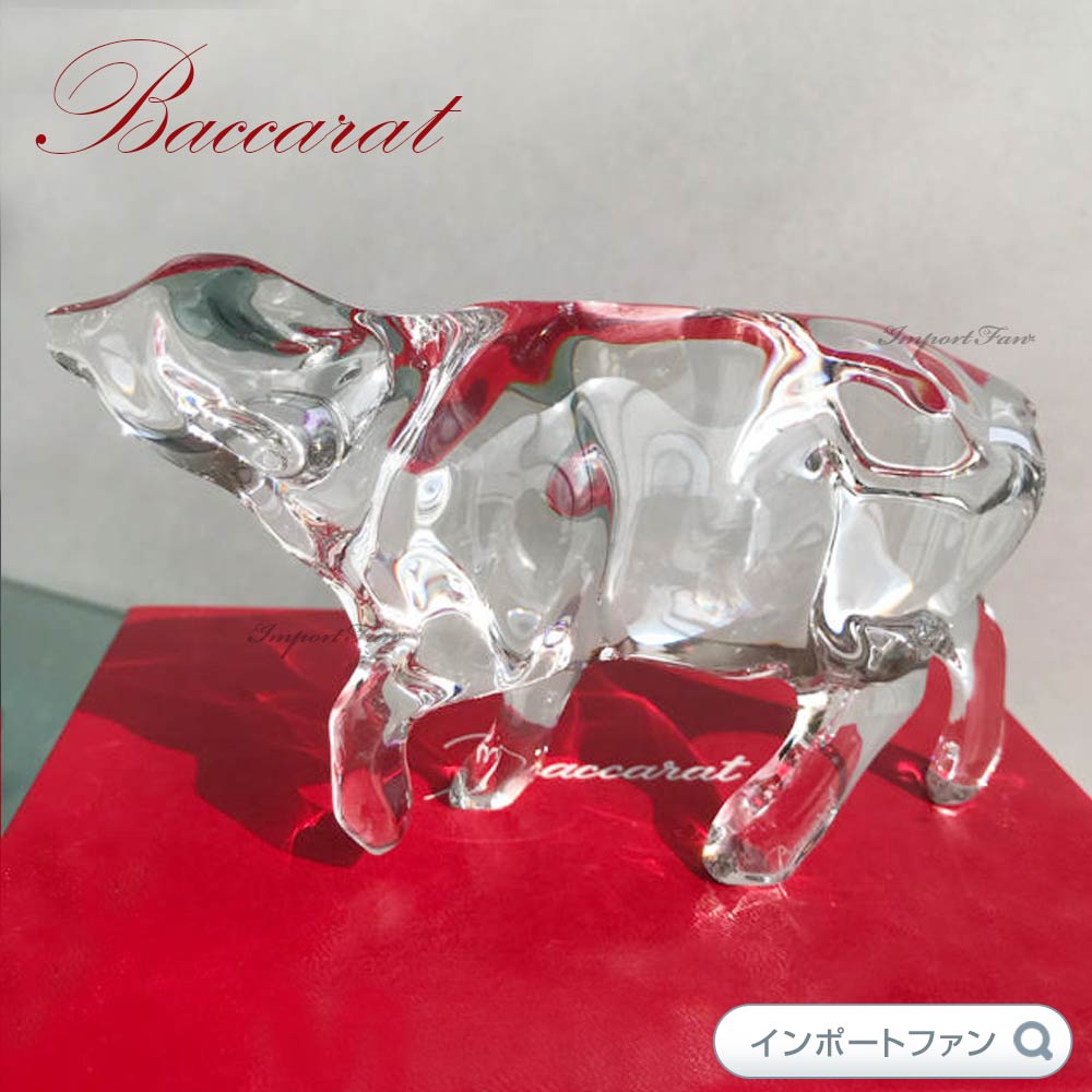 バカラ クリスタルオックス 牛 クリア 干支 丑 ウシ Baccarat 2009 Zodiac Ox Sculpture Clear  baccarat 2603189 置物 ギフト プレゼント□