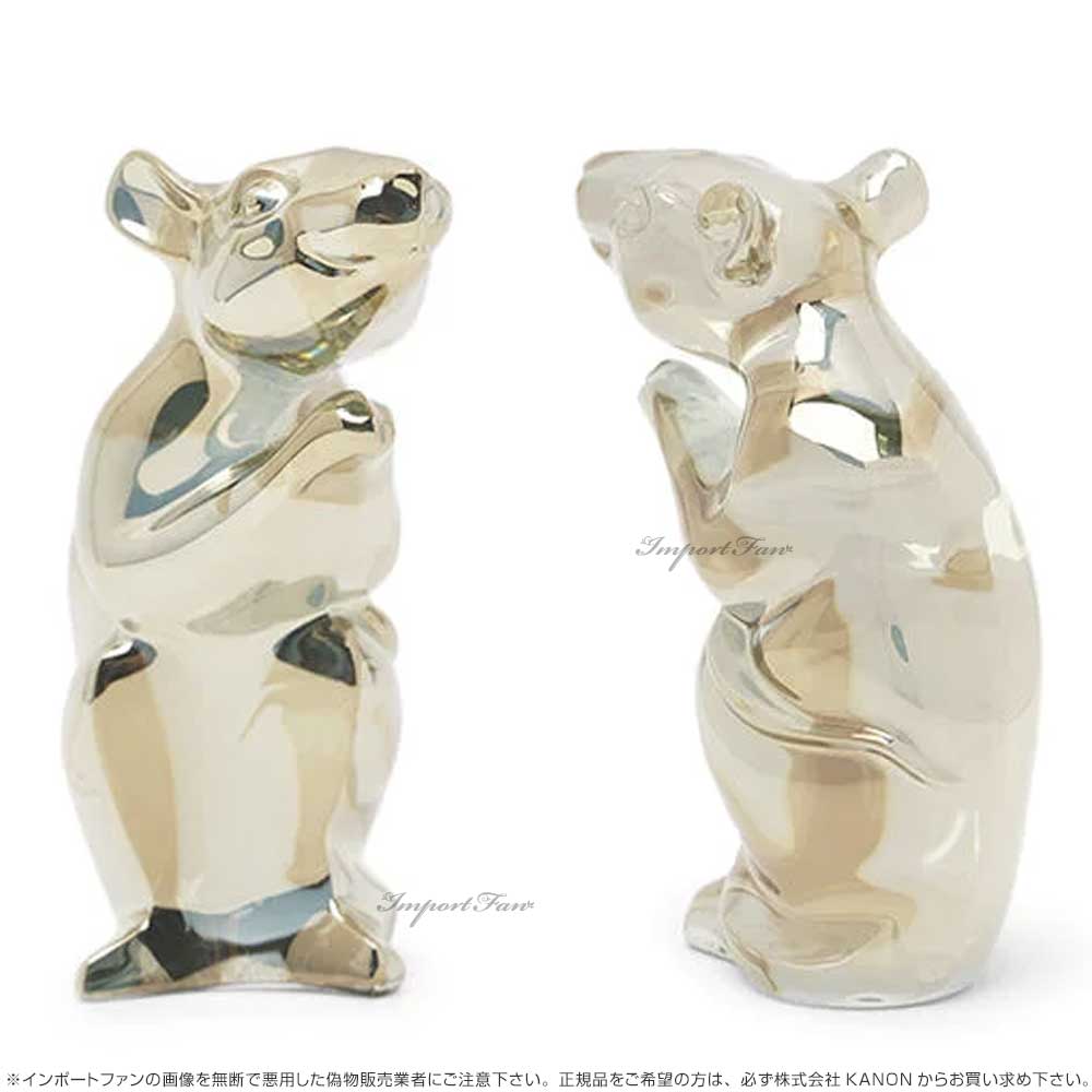 Baccarat ガラス製ネズミの置物 約11cm