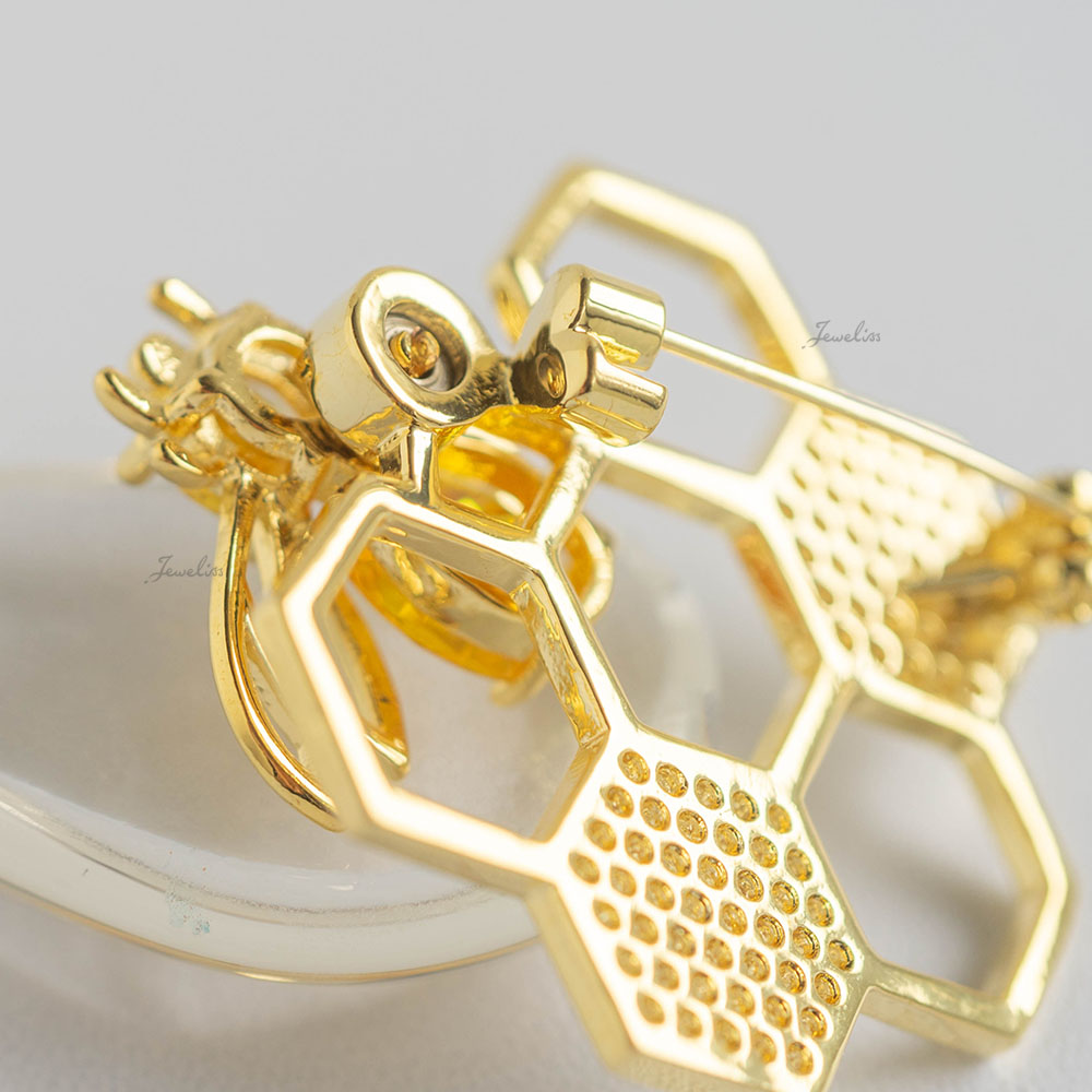 アミパリス ブローチ Jeweliss 蜂 ブローチ アベイユ Abeille ミツバチ クリスタル