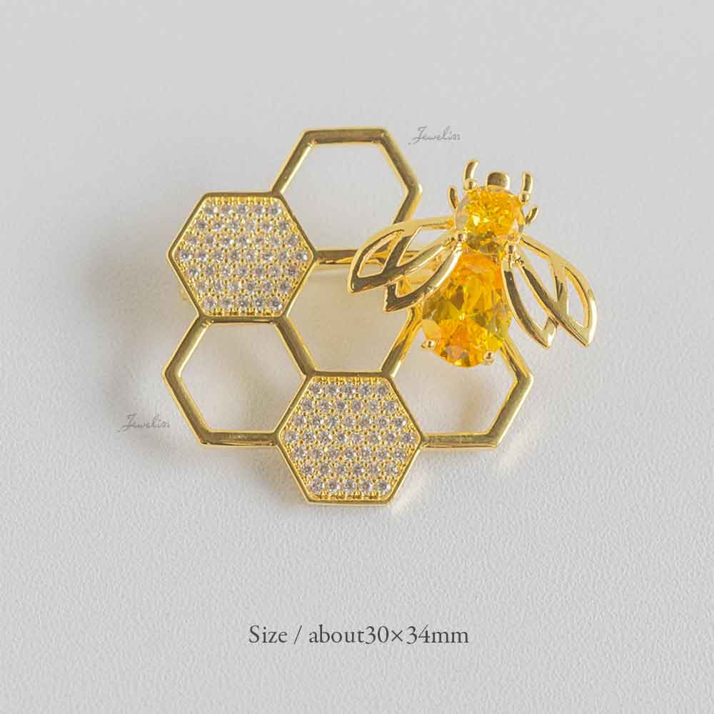 Jeweliss 蜂 ブローチ アベイユ Abeille ミツバチ クリスタル