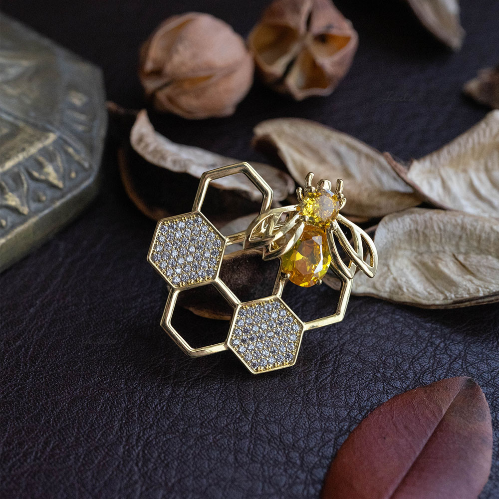 Jeweliss 蜂 ブローチ アベイユ Abeille ミツバチ クリスタル