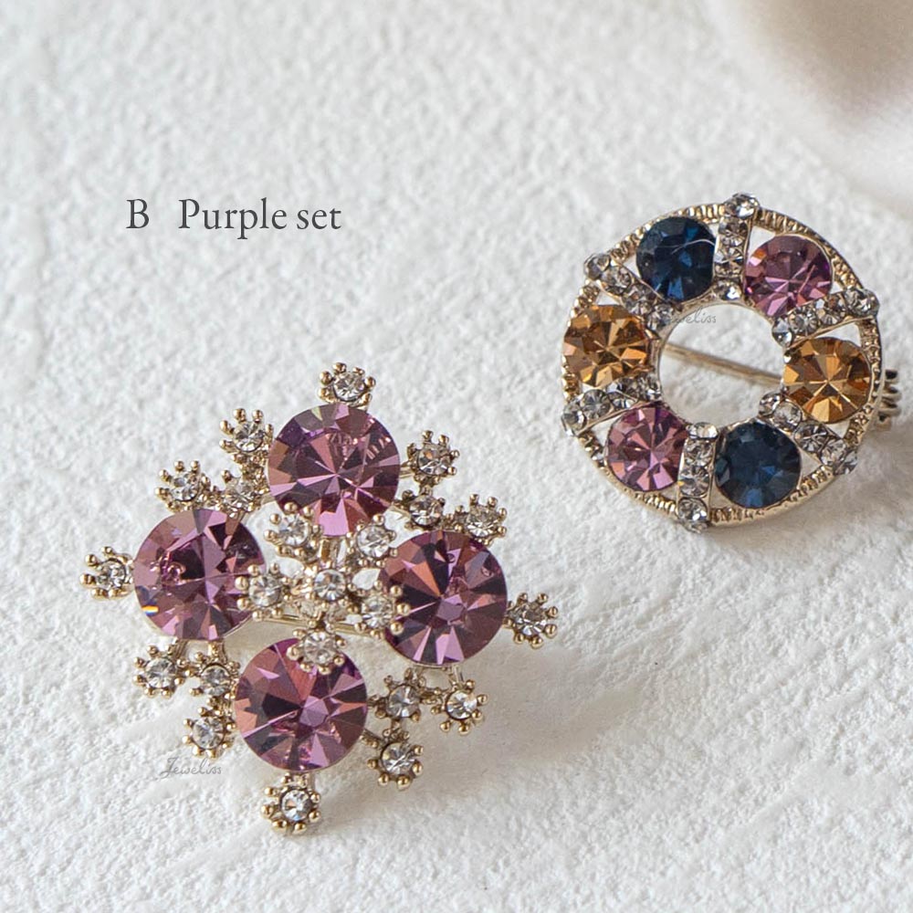Jeweliss 選べる ブローチ 2個セット 重ね付け アルモニ armoni