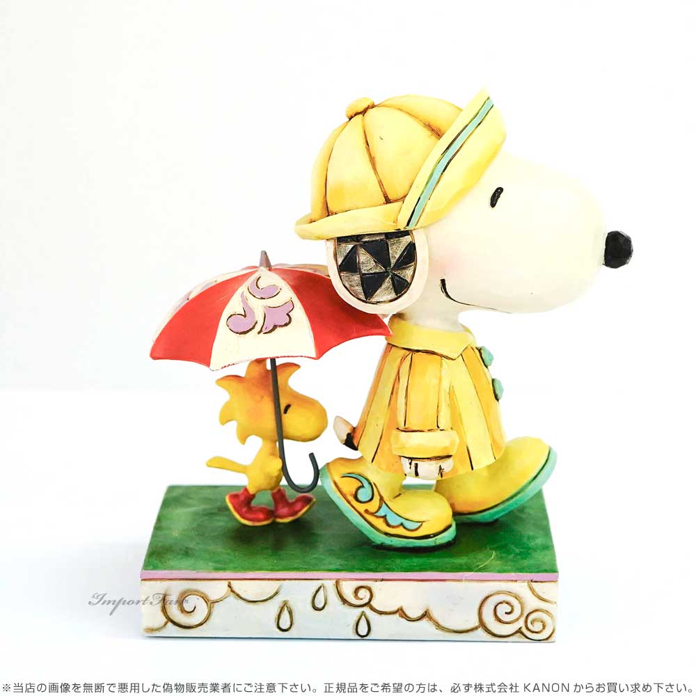 PEANUTS ジムショア スヌーピー ウッドストック 雨の日