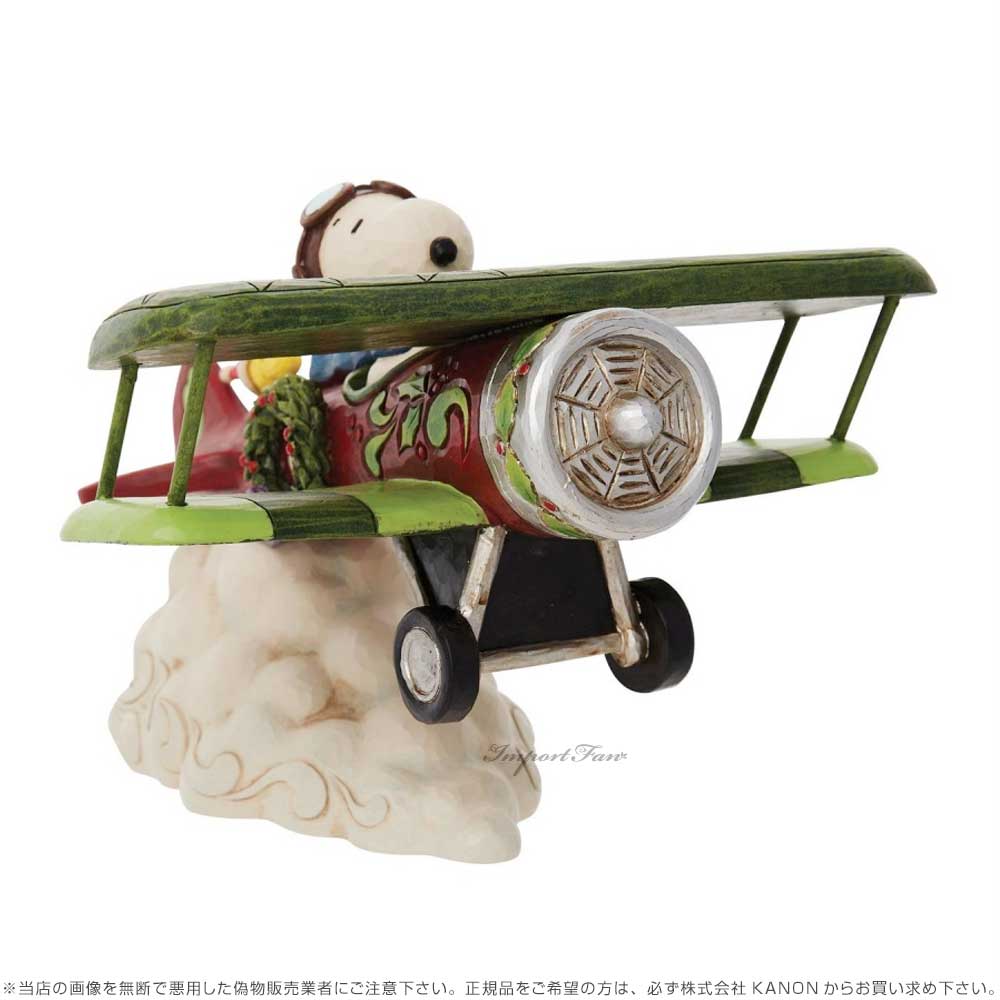 高質 PEANUTS フライング スヌーピー＆ウッドストック ジムショア 置物
