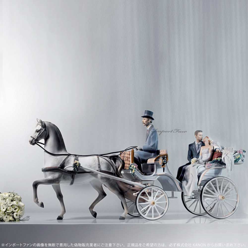 LLADRO（リヤドロ） 幸福へと続く道 結婚式 ウェディング 馬車 白馬