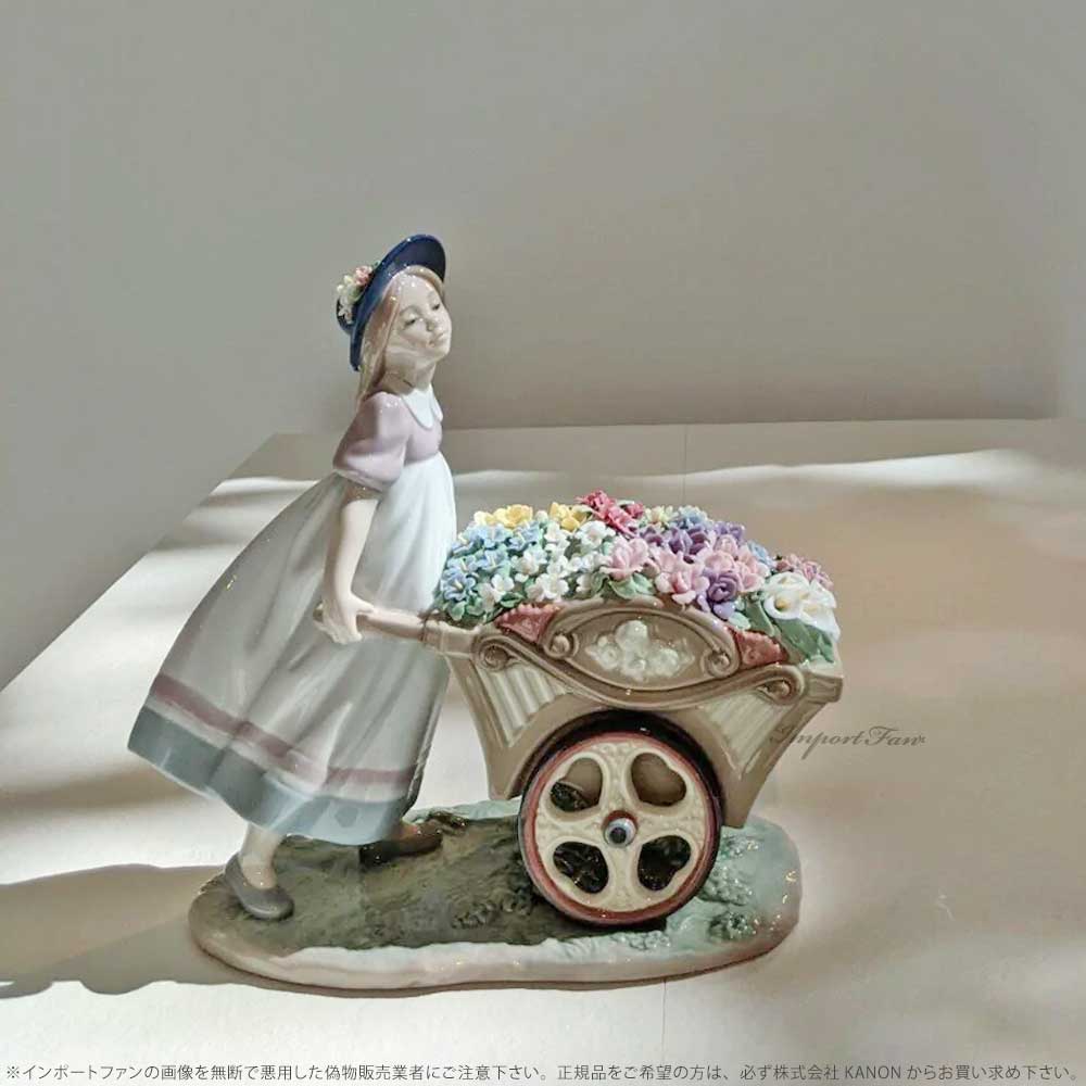 リヤドロ 可愛いお花屋さん 荷車 少女 置物 01006251 LLADRO ギフト プレゼント □