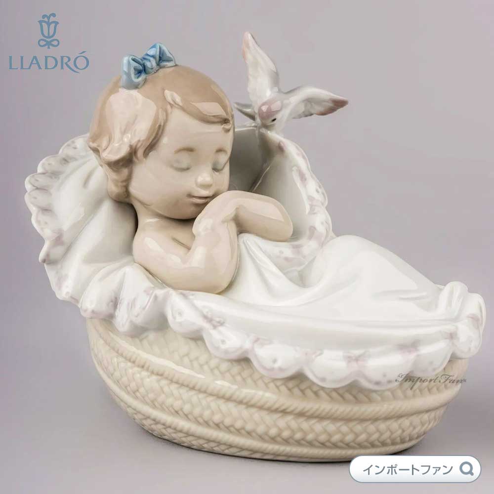 美品 LLADRO リヤドロ 6710 私の夢 アート　置物 陶器 赤ちゃん LLADRO リヤドロ 私の夢 赤ちゃん 出産祝い 置物 01006710