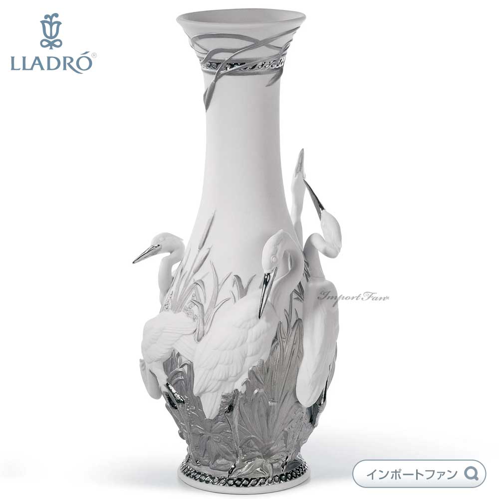 LLADRO（リヤドロ） サギの王国 花瓶 I 白鷺 鳥 リデコ フラワーベース